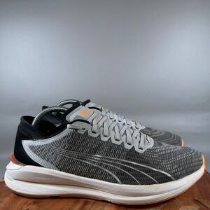 Puma Deviate Nitro Mens Running Shoes Grey Orange 195173-09 Size 9.5